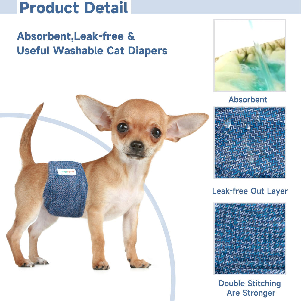 Langsprit bandes-ventre-chien-male impermables: protection contre les fuites à la maison.