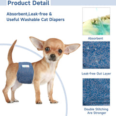 Langsprit bandes-ventre-chien-male impermables: protection contre les fuites à la maison.
