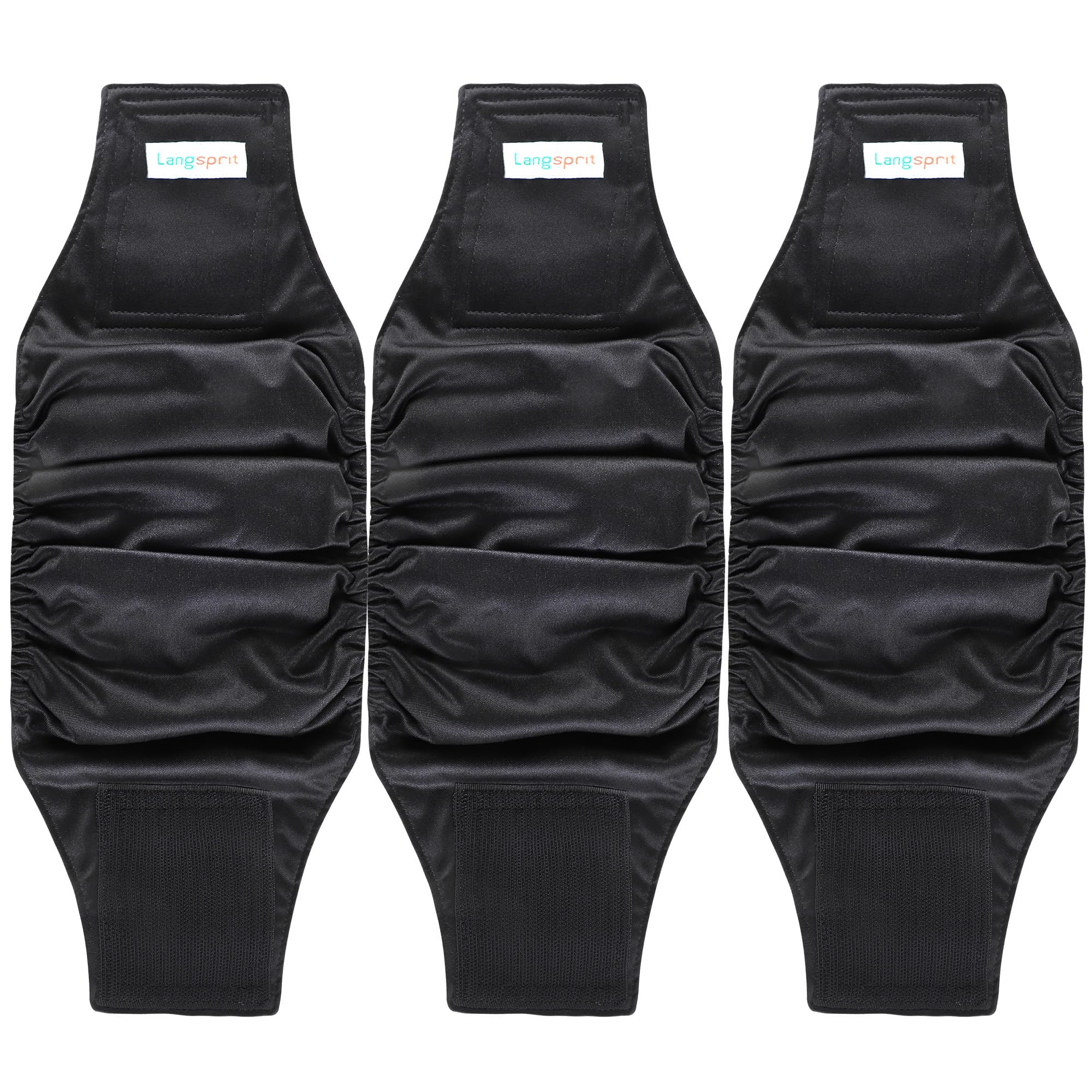 Bandes ventrales Langsprit pour chiens mâles - pack 3, confort et absorption.