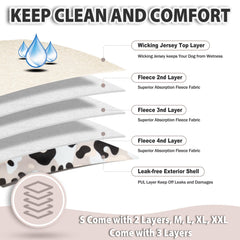 Langsprit couches réutilisables femelle chien: conception durable et confort.
