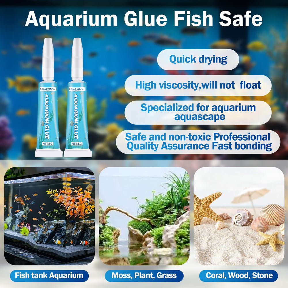 LANGXINST Adhésion forte en gel pour plantes et décor dans l'aquarium.