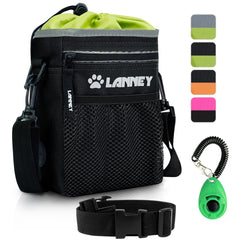 LANNEY sac friandises dressage chien, clip métal pour maintien sûr.