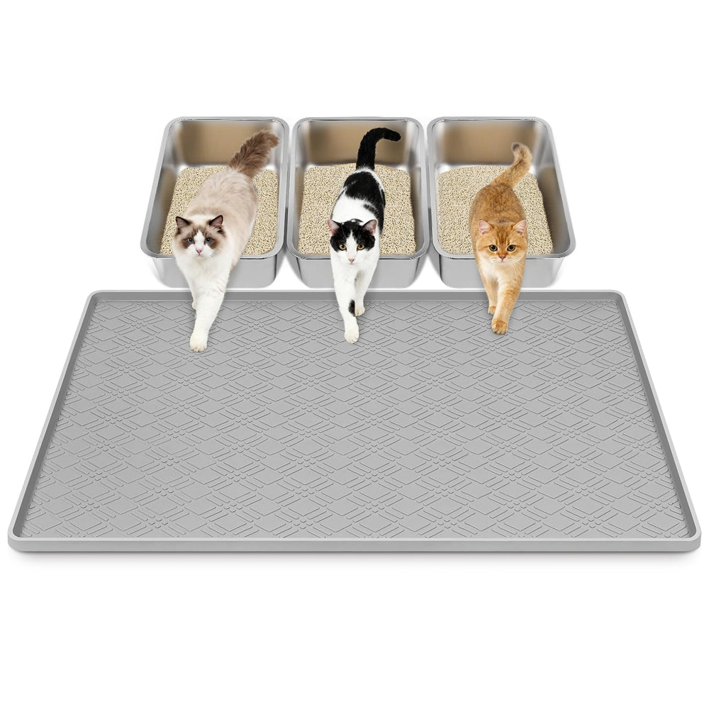 Tapis Lanstics litière 42x29 pouces, grand espace pour plusieurs chats.