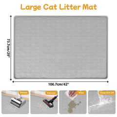 Tapis silicone gris clair Lanstics, surface facile à nettoyer.