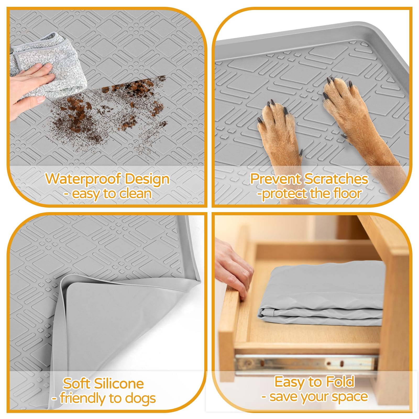 Lanstics Tapis-silicone-nettoyage-rapide : nettoyage simple et hygiène facilitée.