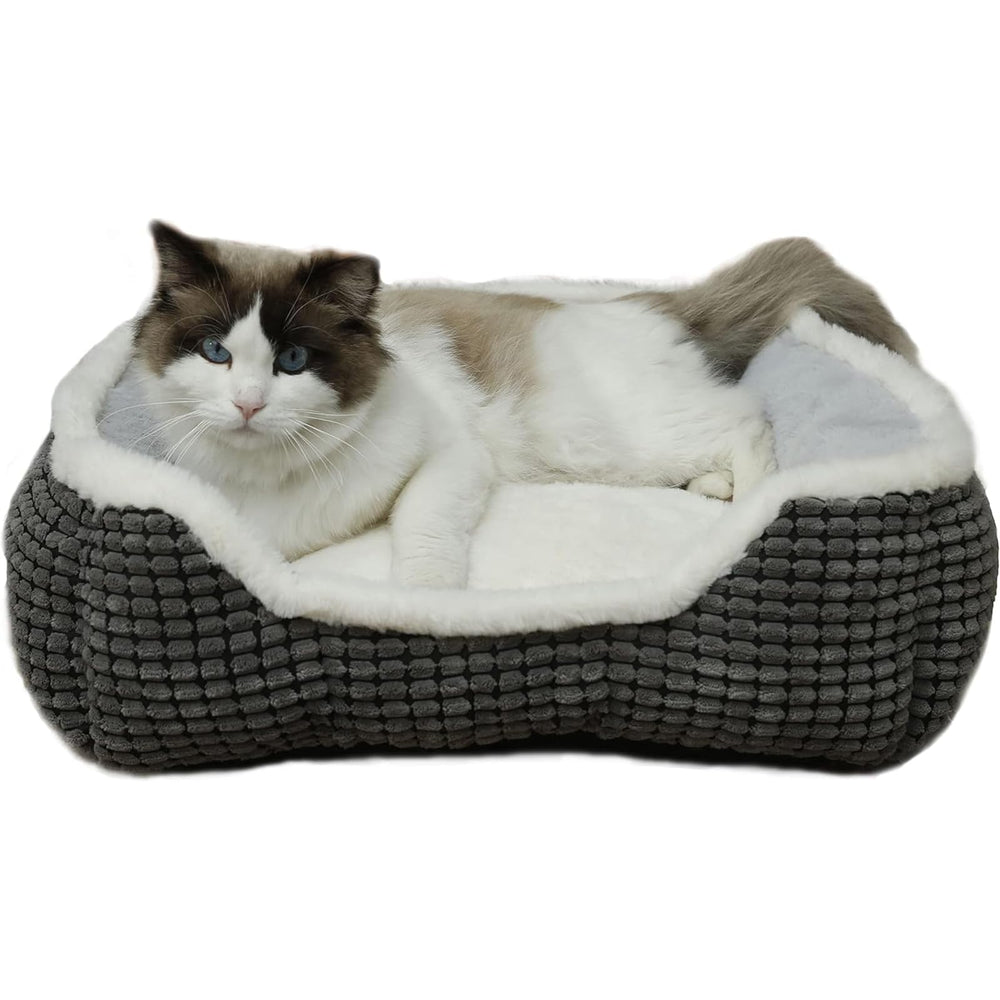 Lit Laojin Balhen pour animal avec intérieur peluche doux, repos réconfortant.