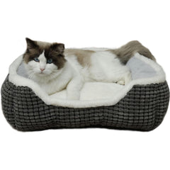 Lit Laojin Balhen pour animal avec intérieur peluche doux, repos réconfortant.