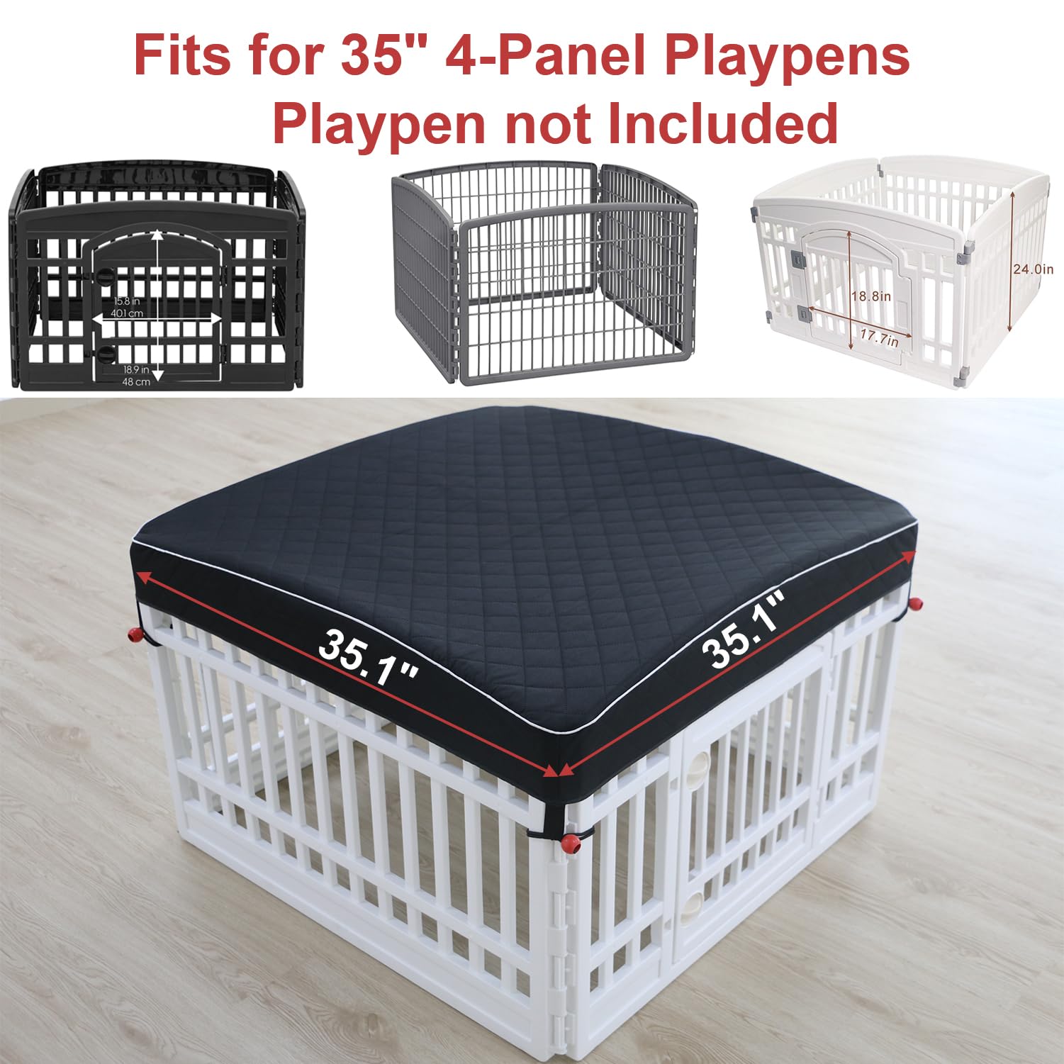 LAOZZ couverture parc chien en 600D oxford durable.