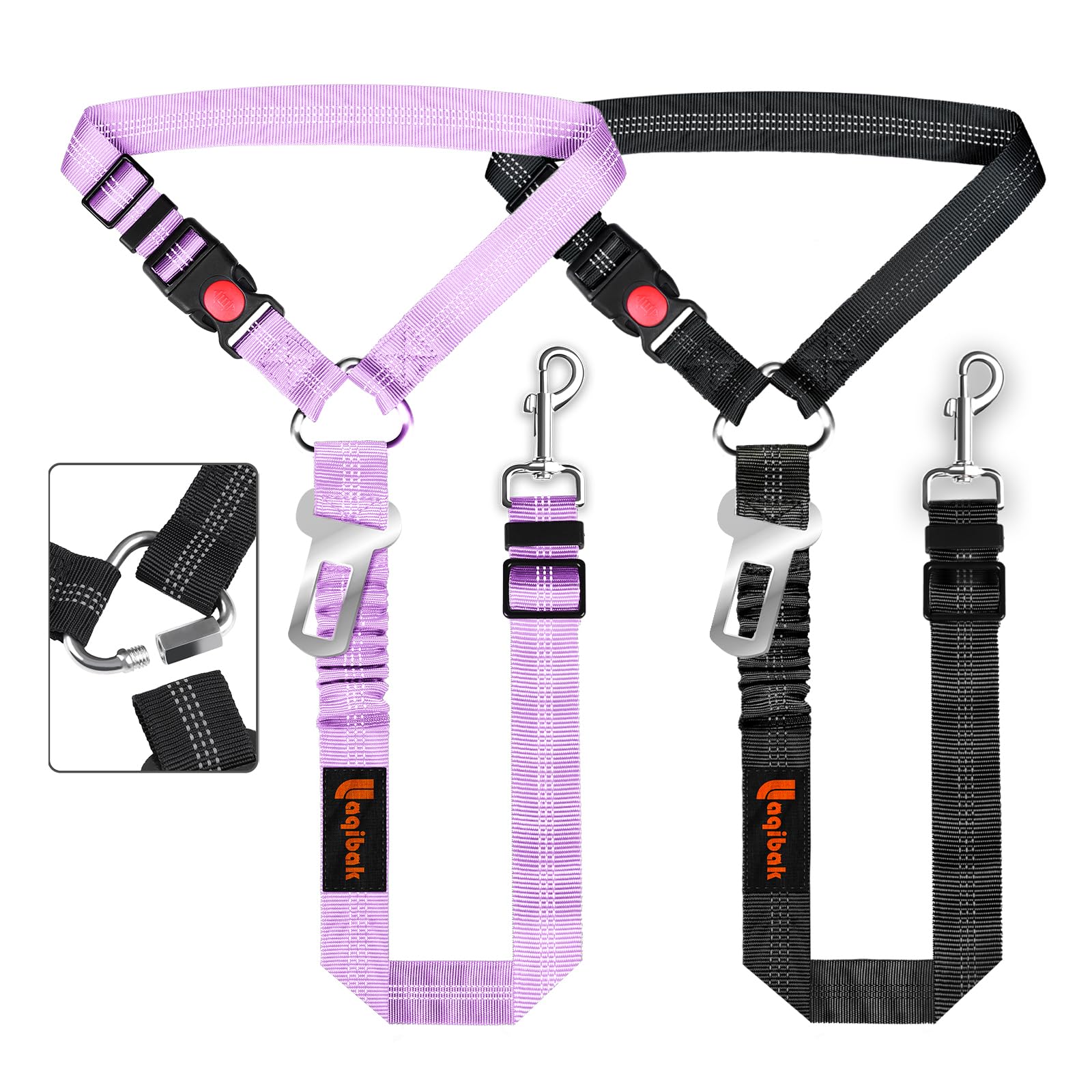 Laqibak harnais-ceinture chien pour voiture, sécurité accrue pendant le trajet.