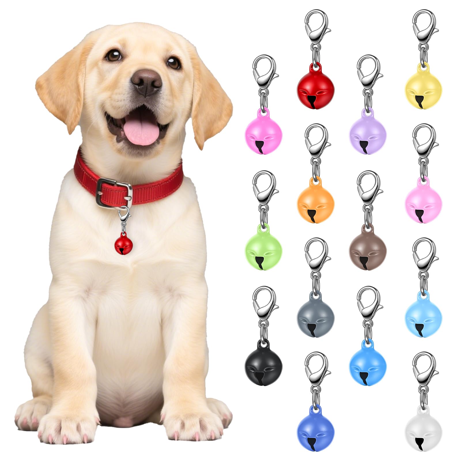 Larrel cloche pour collier chat rouge vif, meilleure visibilité lors des promenades.