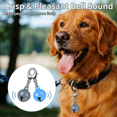 Larrel cloche pour collier chien noir, style élégant et pratique.
