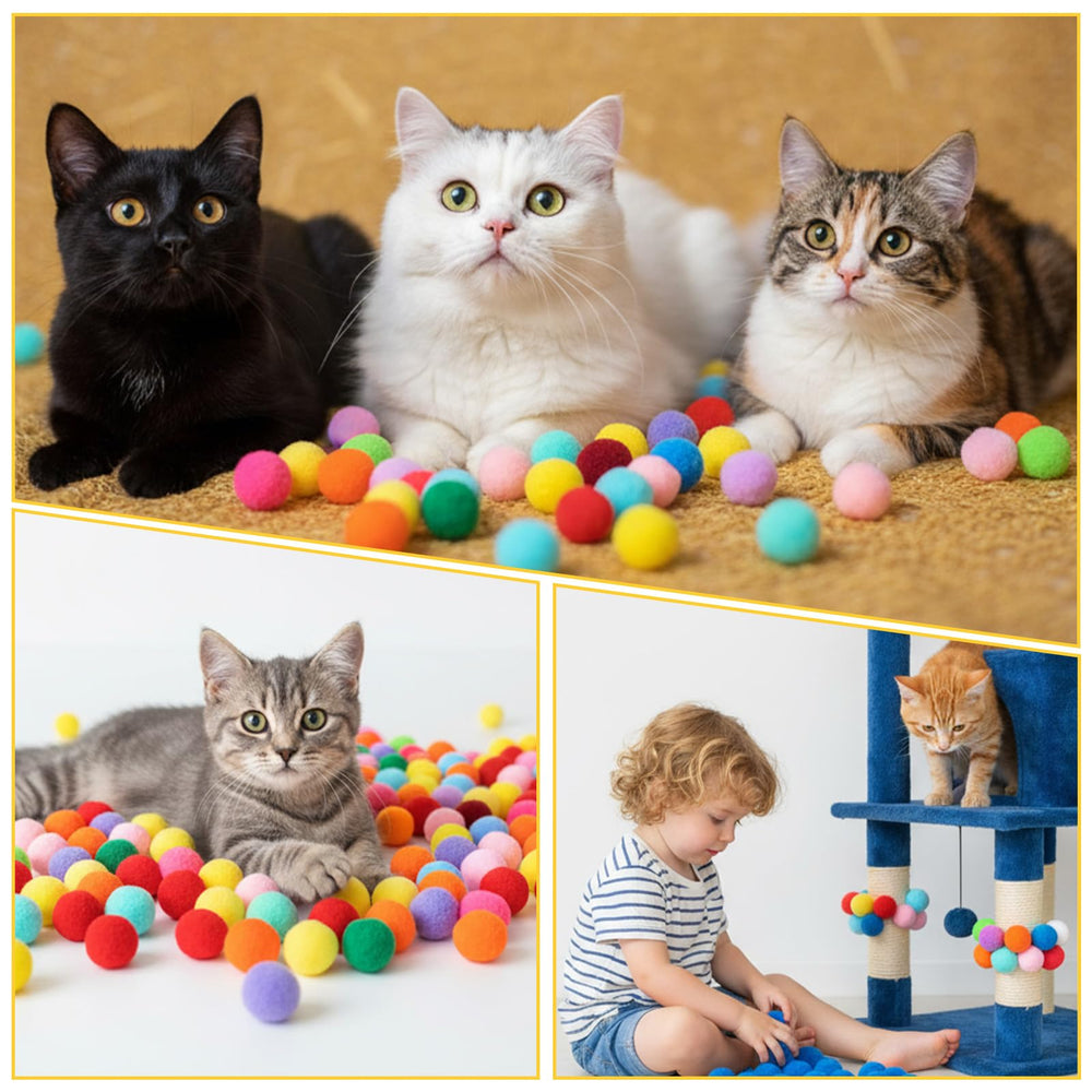 Utilisations créatives Larrel: jouets et arts du bricolage pour chats.