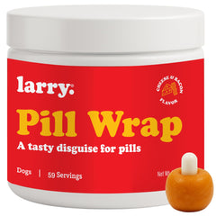 Larry enveloppe-pilules fromage bacon chien: masque le goût et facilite l'administration.