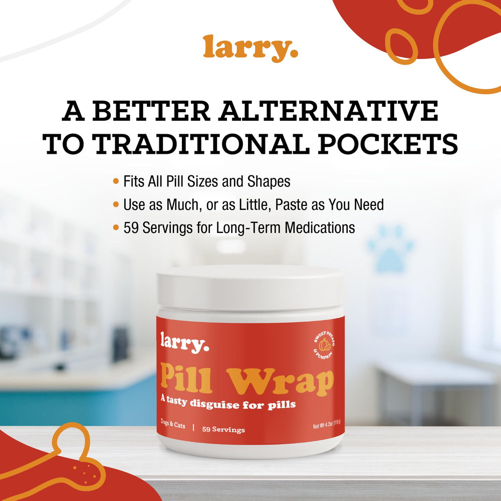 Larry etapes-utilisation-pilules-chien montre comment transformer le rituel.