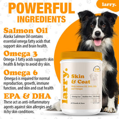 Larry Huile Saumon pour chien, friandises molles visibles et appétentes