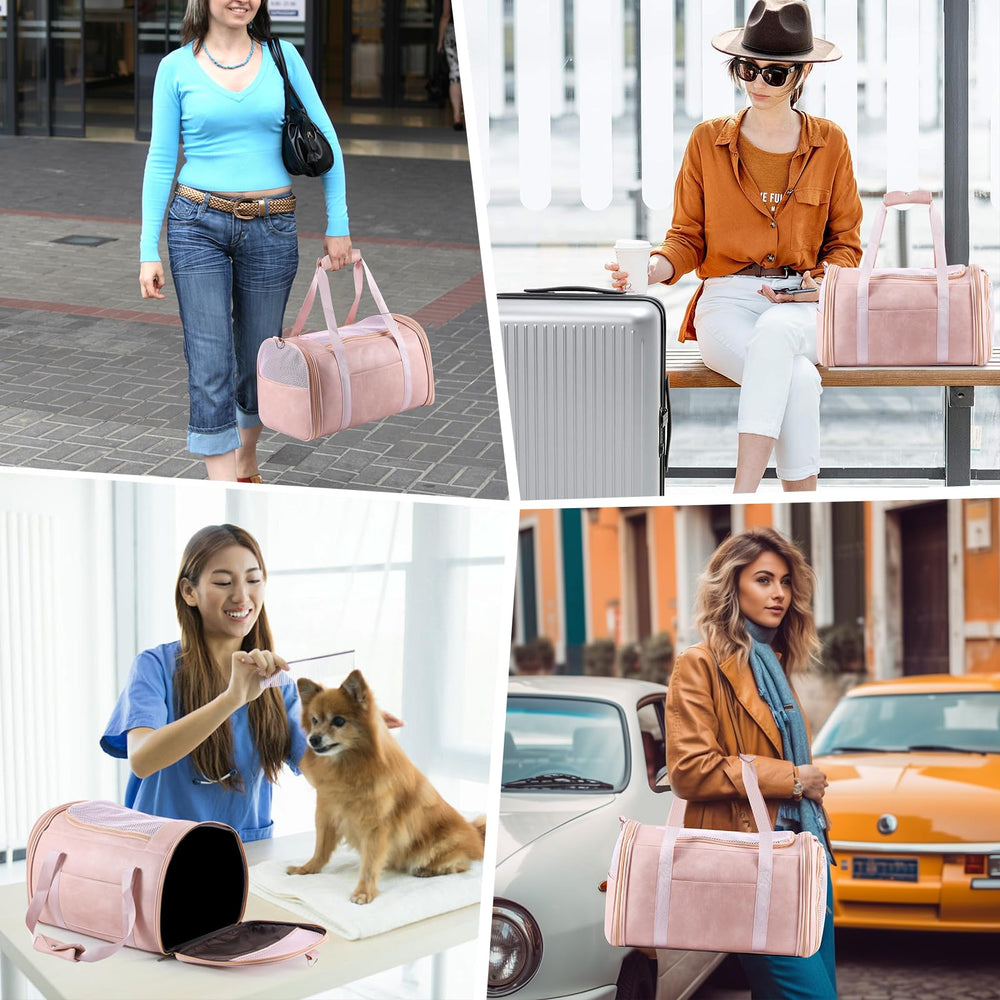 Lasaviin accessoires porte-pet rose, compagnon idéal des sorties.