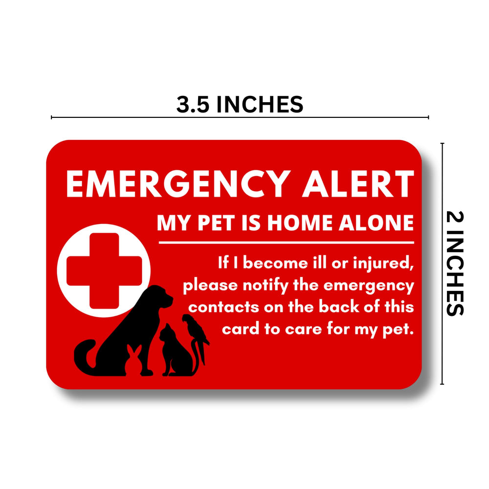 Carte Lashicorn d’urgence pour petit animal, rouge vif et facile à repérer.