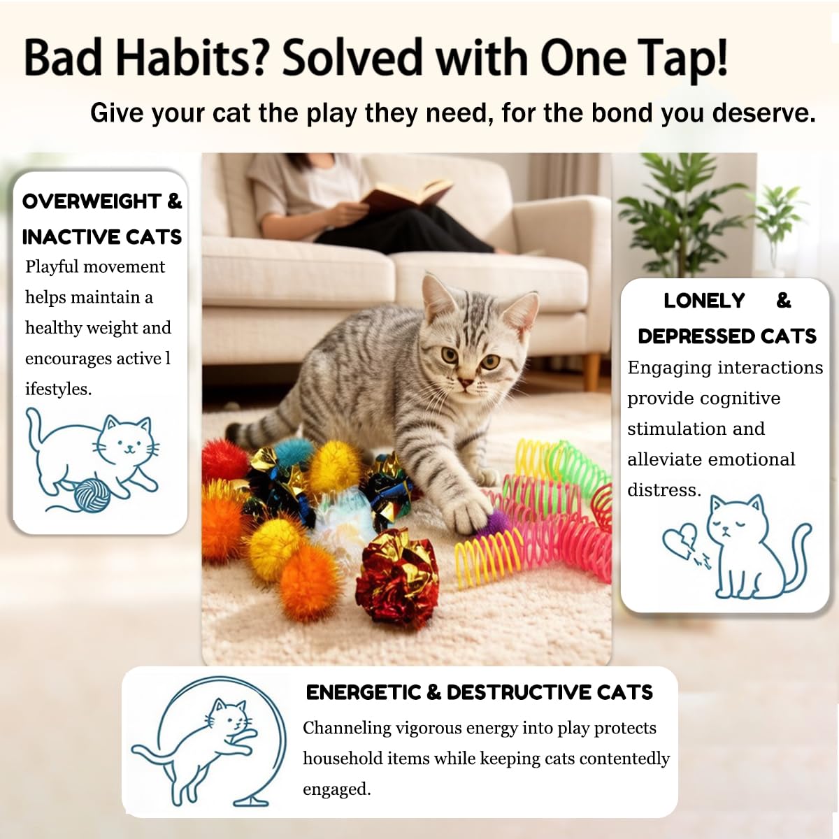 Jouet LASOCUHOO jouets-interactifs-chaton, encourage l'exploration et l'exercice.