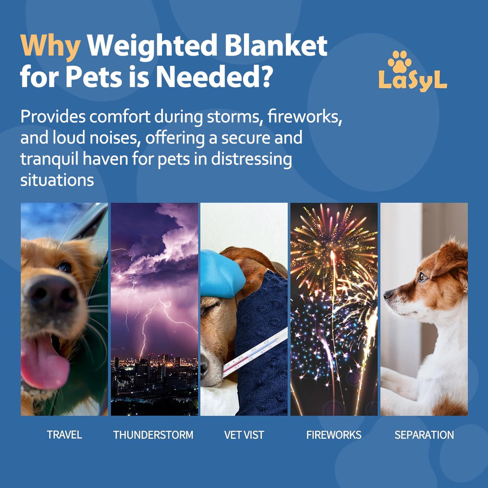 LaSyL couverture-poids-chien 32x40, idéale pour chiens de 25 à 50 livres