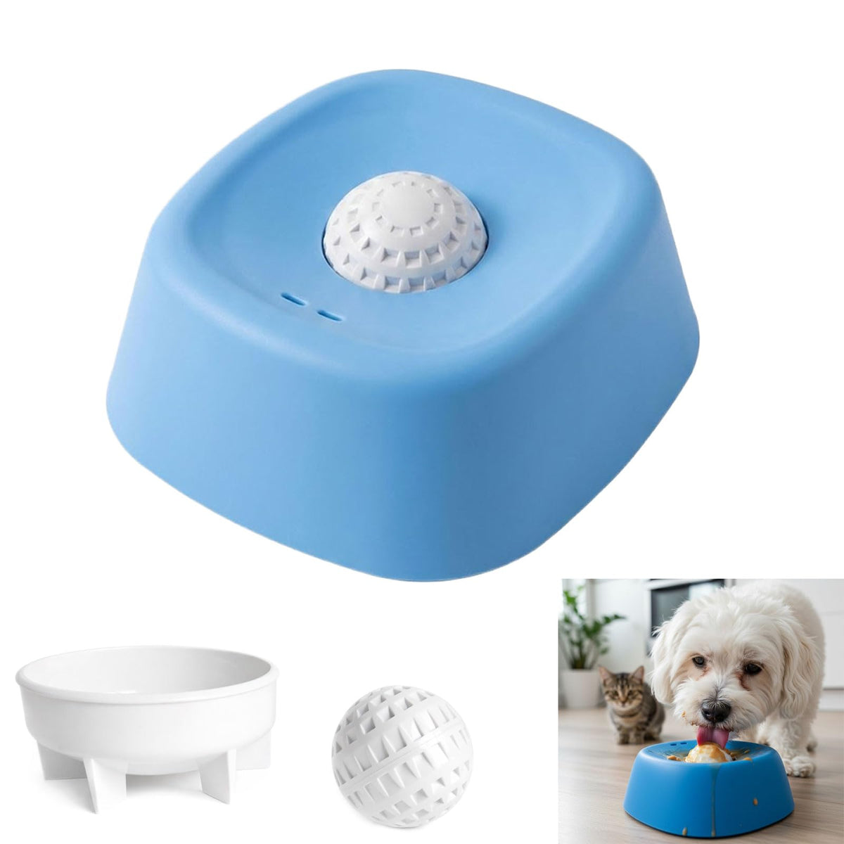 Lavaarite bol interactif avec balle : alimentation lente et amusement.