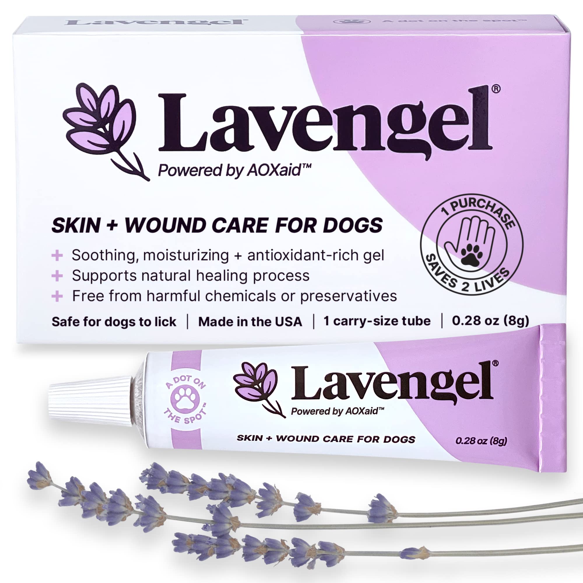 Lavengel – bouteille pour chien, apaisement des irritations cutanées.