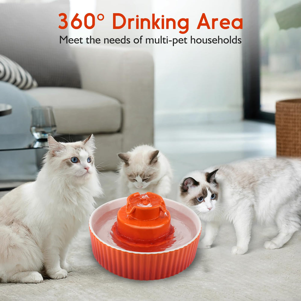 Lawfery fontaine-chat design céramique stable et durable.