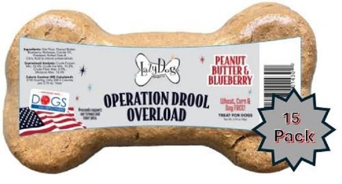 The Lazy Dog Cookie Co. os-mega-beurre-cacahuete-bleuet — friandise savoureuse et durable pour chiens.