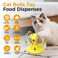 Baril transparent LazySeal pour chat permet de voir les friandises rouler