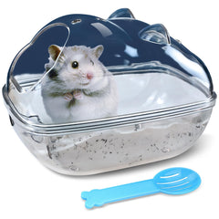 Lazyyzal baignoire hamster 360° transparente offre une vue claire sur le bain et les jeux.