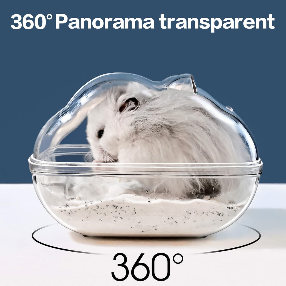 lazyyzal hamster-bain-de-sable-conteneur-transparent: bac transparent pour surveiller le sable et les activités