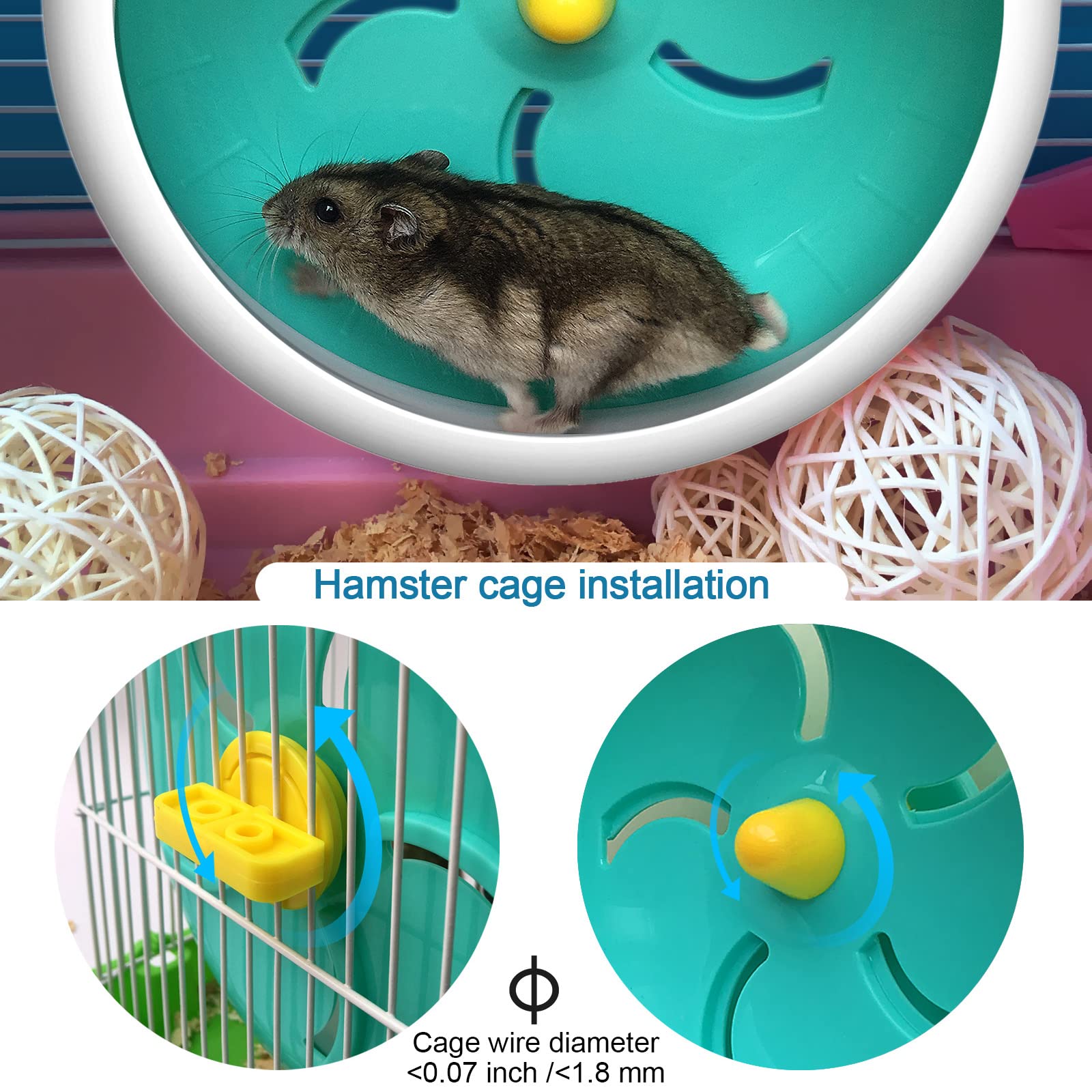 Roue lazYYzal avec support dans cage pour installation pratique.