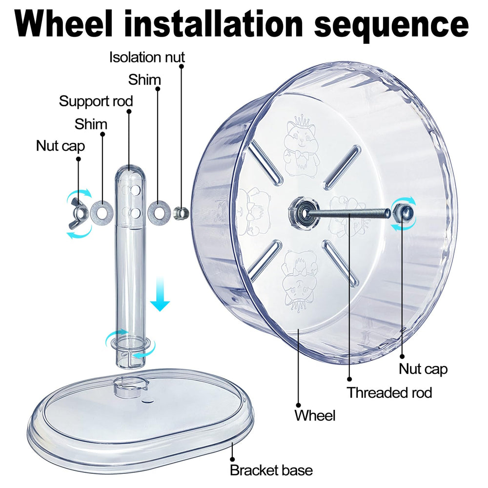 Roue d’exercice lazYYzal installée sur cage, fixation robuste et rapide.
