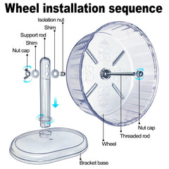 Roue d’exercice lazYYzal installée sur cage, fixation robuste et rapide.