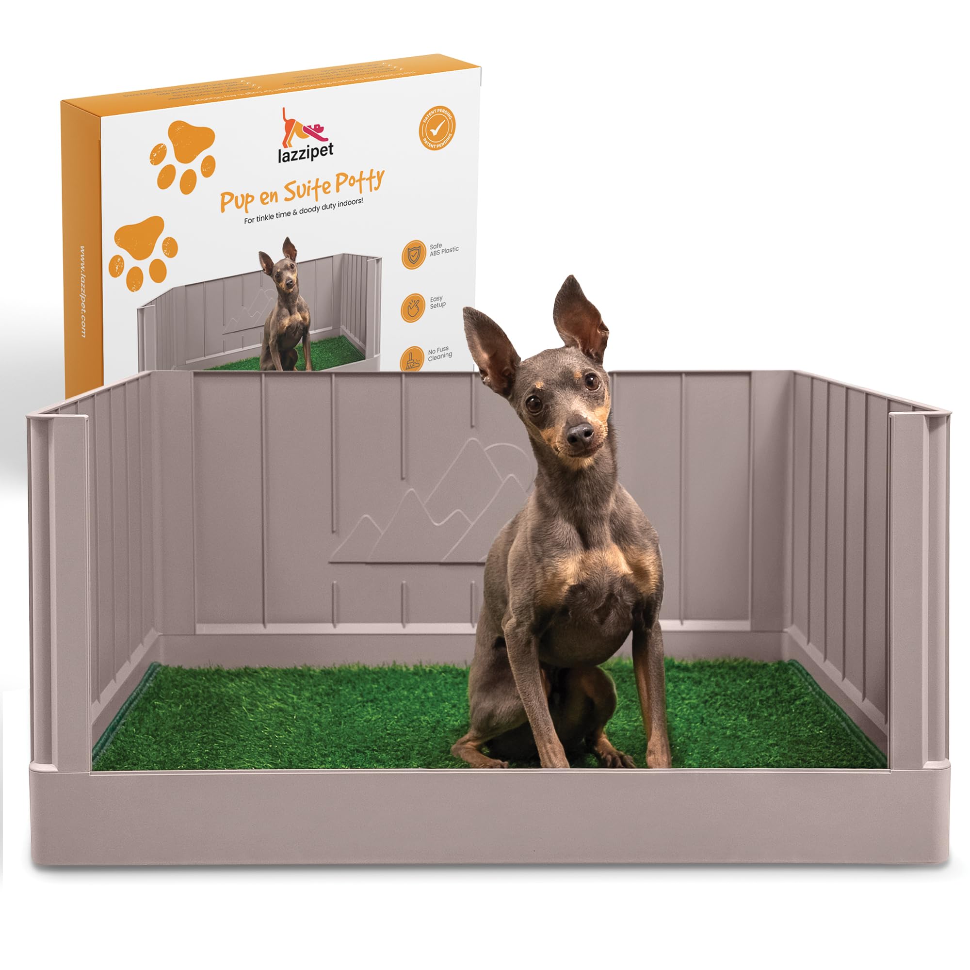 LAZZIPET Toilette pour chiot avec base et murs, installation rapide et fiable
