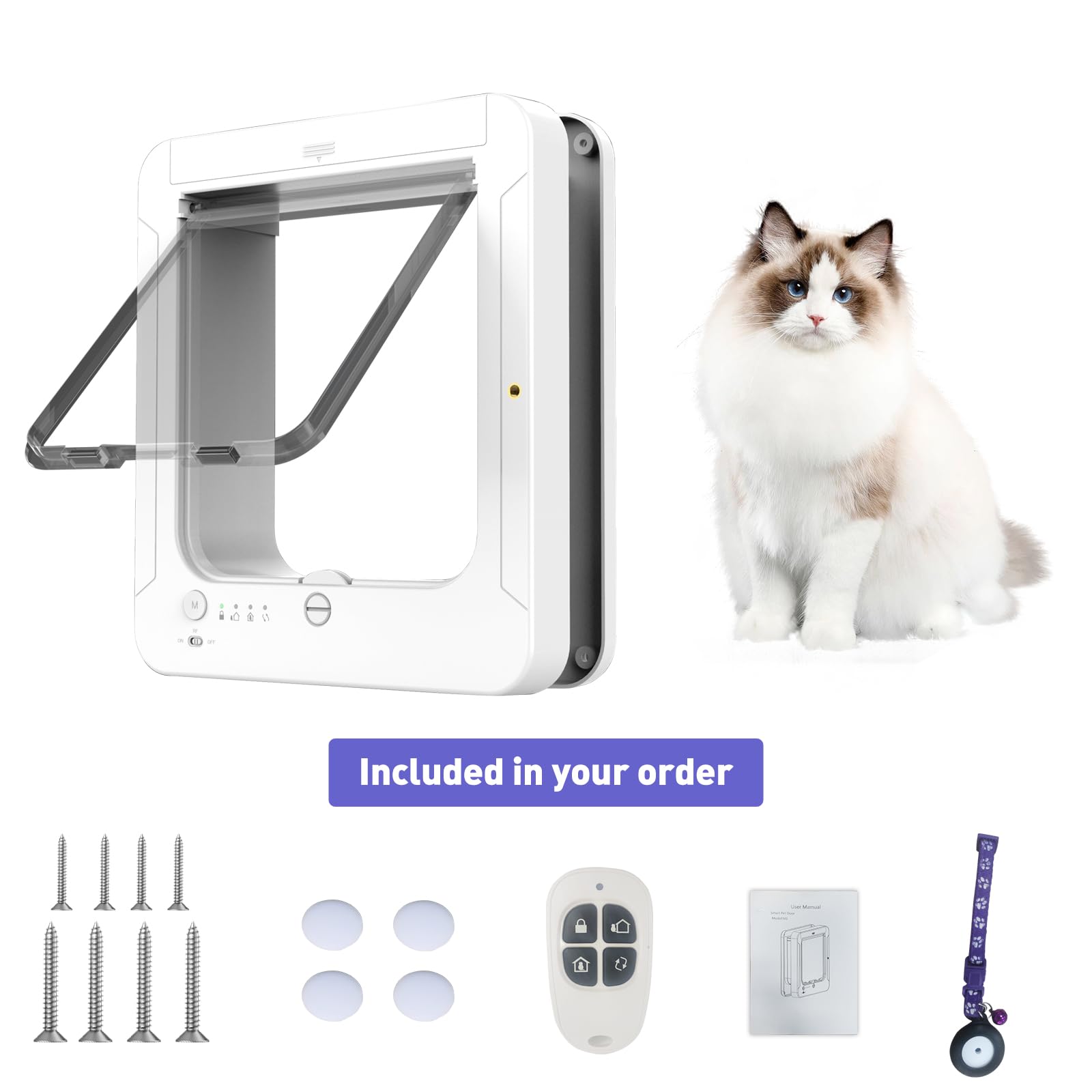3 cles RFID et micro-puce pour controle d_acces du chat.