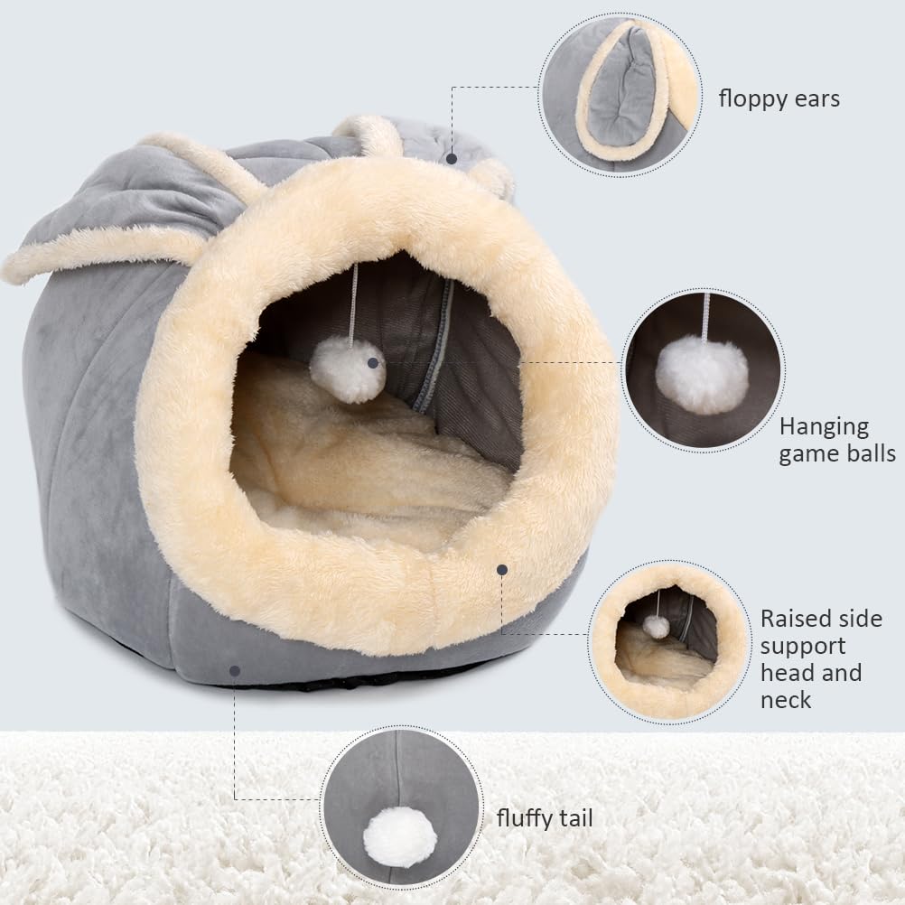 Lcybem oreilles pendantes et queue pelucheuse: design mignon et apaisant.