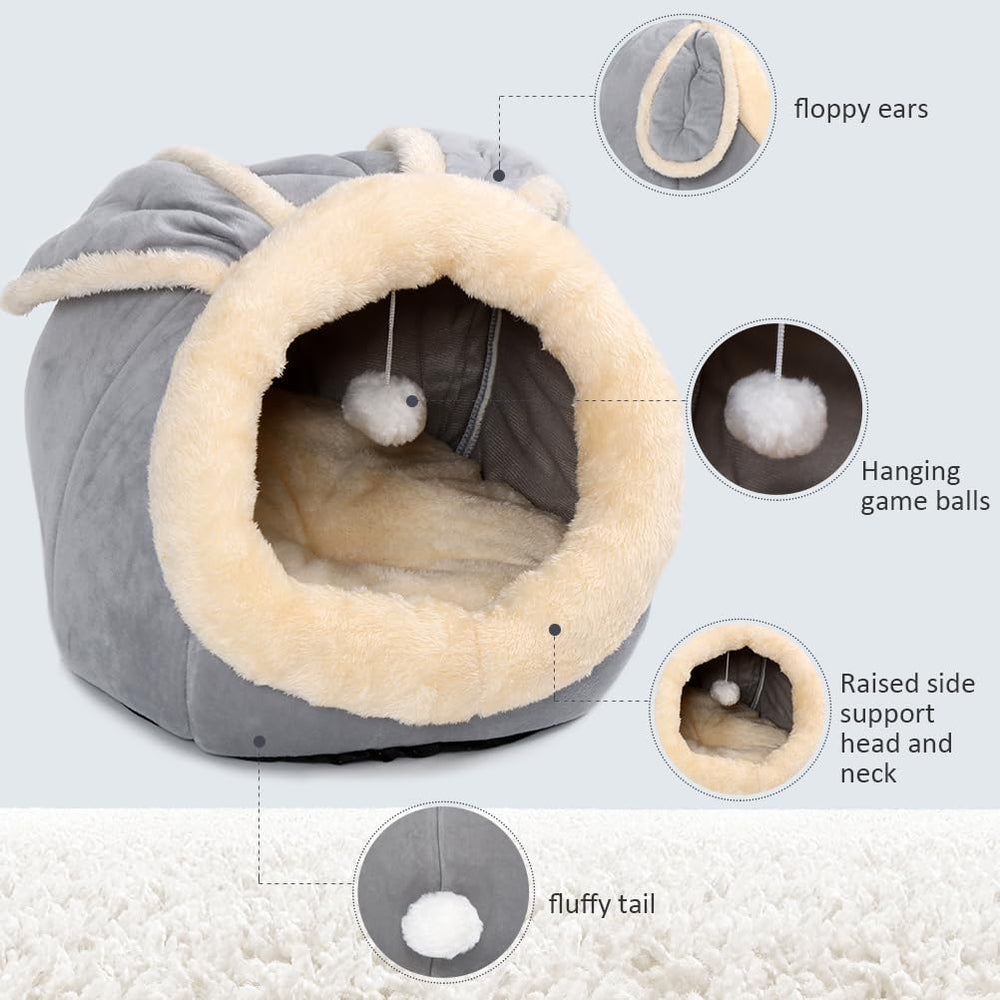 Lcybem oreilles pendantes et queue pelucheuse: design mignon et apaisant.