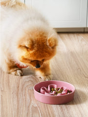 LE TAUCI bol céramique petit chien rose, conçu pour petites portions et stabilité.