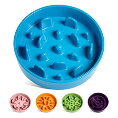 Bol LE TAUCI en céramique bleu vortex pour chiens moyens.