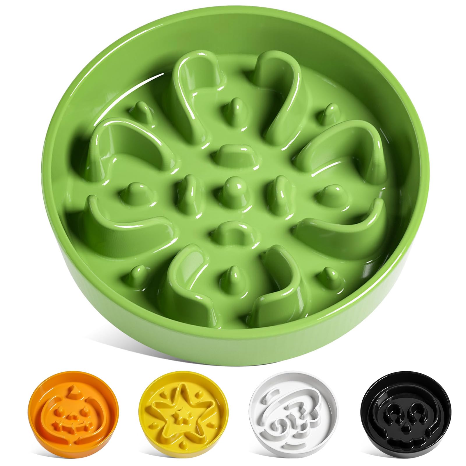 Bol ralentisseur LE TAUCI en céramique, 1,5 tasses, couleur vert Clover.