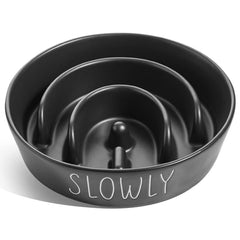 LE TAUCI PET bol slow-feeder ceramique puzzle ralentit l'alimentation pour une digestion plus douce