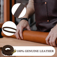 Leadfar laisse cuir fait-main durable et confort pendant les promenades.