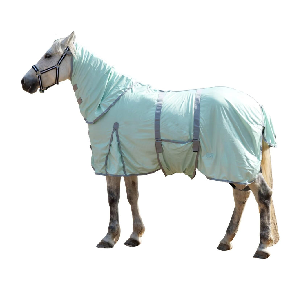 LEAFOREST pare-mouches pour cheval en maille verte protège des insectes