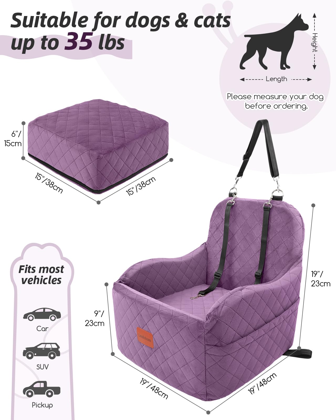 Lealchum coussin mémoire doux pour confort optimal pendant le trajet.