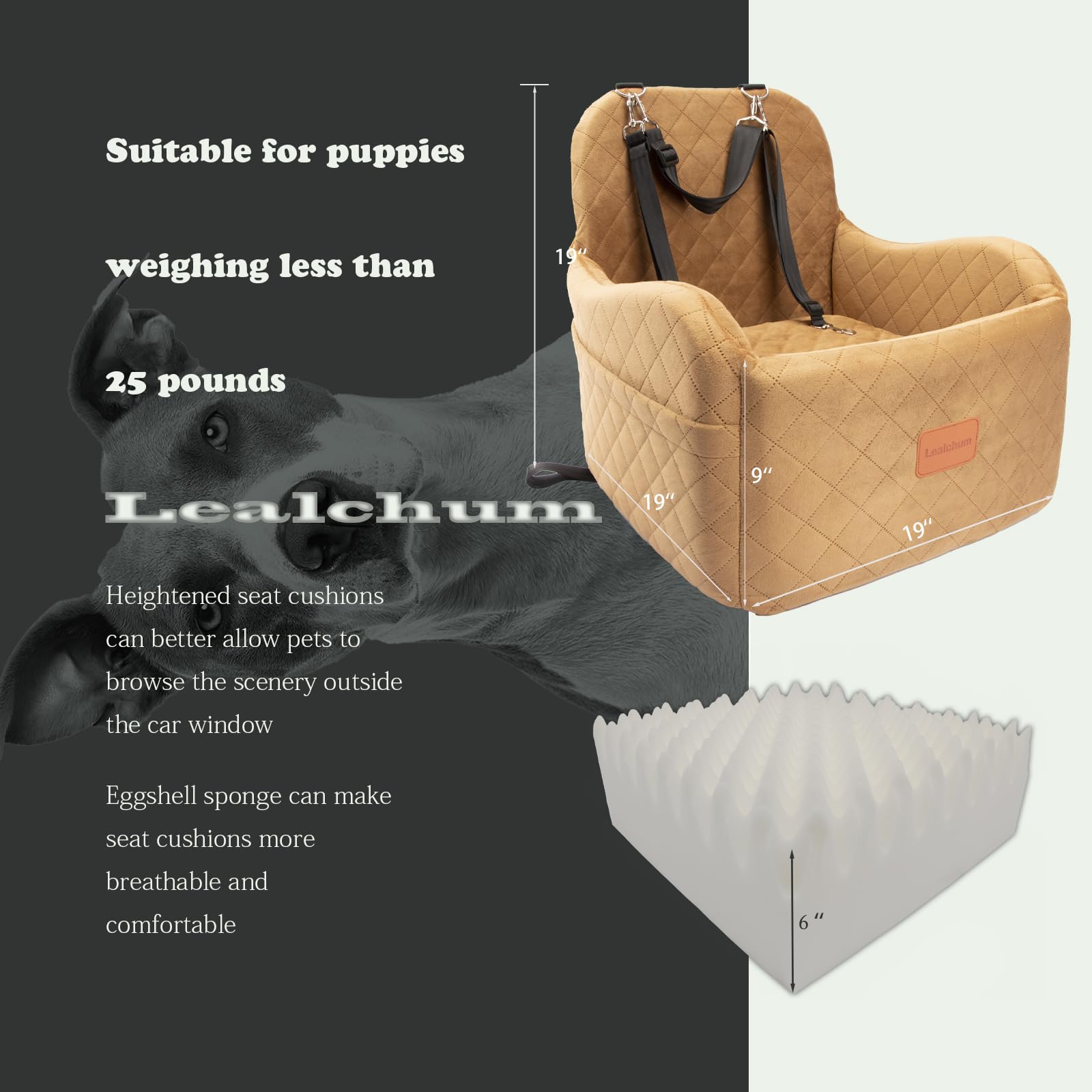 Lealchum rembourrage mémoire, confort moelleux dans le booster.