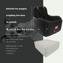 Lealchum siège-auto chien booster leve arrière, confort et stabilité pour votre chien.