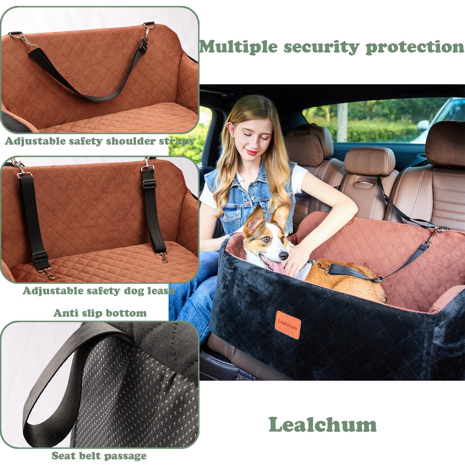 Lealchum tissu doux et mousse mémoire – cocon moelleux pour votre chien