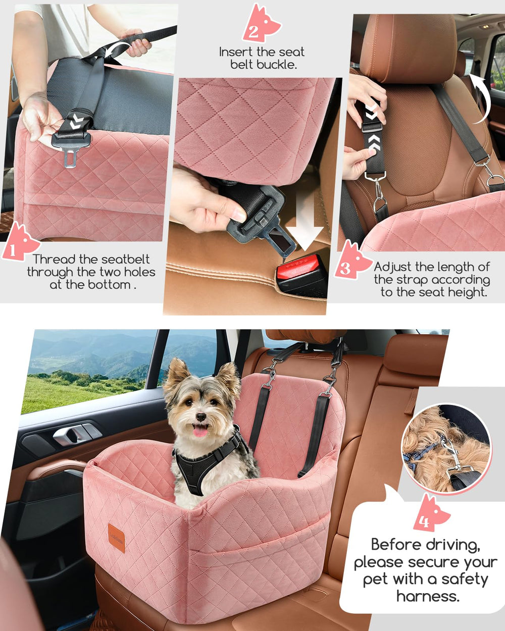 Lealchum tissu ultra-doux pour un trajet agréable en voiture