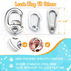 Leash King Flipclip trois anneaux, facilite le changement d'étiquette.
