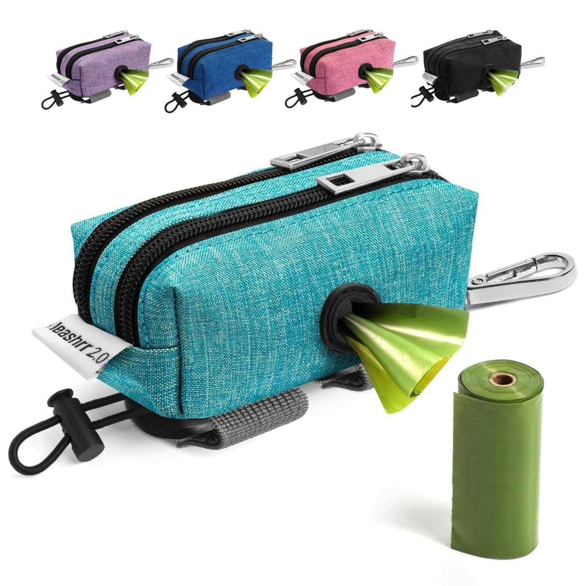 Leashrr 2.0 porte-sacs caca étanche, pratique pour promenades propres.